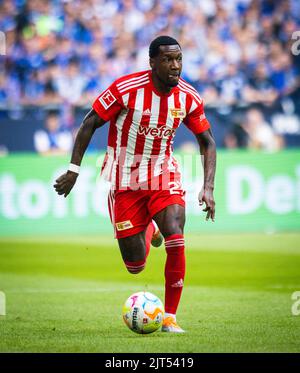 Union’s Sheraldo Becker FC Schalke 04 - Union Berlin 27.08.2022, Fussball; Saison 2022/23  Foto: Moritz Müller  Copyright (nur für journalistische Zwe Stock Photo