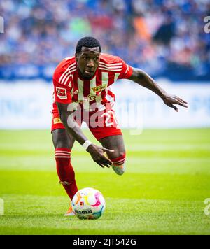 Union’s Sheraldo Becker FC Schalke 04 - Union Berlin 27.08.2022, Fussball; Saison 2022/23  Foto: Moritz Müller  Copyright (nur für journalistische Zwe Stock Photo