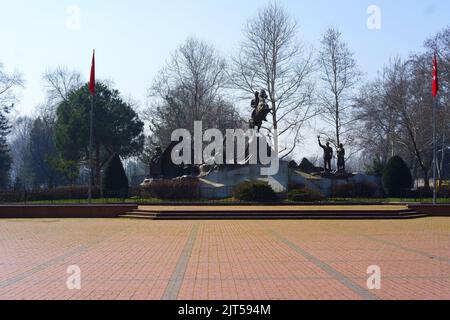 Statues at city Park of Inegol/Bursa Stock Photo