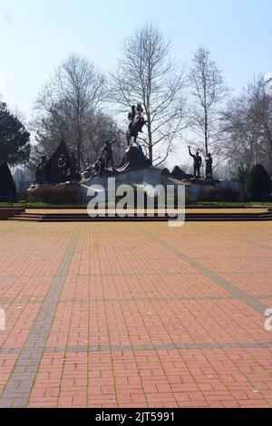 Statues at city Park of Inegol/Bursa Stock Photo