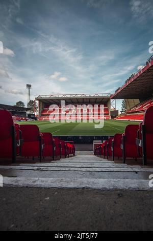 Nottingham, UK. 28th Aug, 2022. A general view of The City Ground in Nottingham, United Kingdom on 8/28/2022. (Photo by Ritchie Sumpter/News Images/Sipa USA) Credit: Sipa USA/Alamy Live News Stock Photo