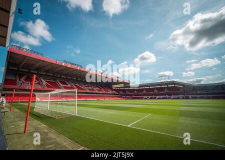 Nottingham, UK. 28th Aug, 2022. A general view of The City Ground in Nottingham, United Kingdom on 8/28/2022. (Photo by Ritchie Sumpter/News Images/Sipa USA) Credit: Sipa USA/Alamy Live News Stock Photo