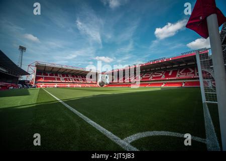 Nottingham, UK. 28th Aug, 2022. A general view of The City Ground in Nottingham, United Kingdom on 8/28/2022. (Photo by Ritchie Sumpter/News Images/Sipa USA) Credit: Sipa USA/Alamy Live News Stock Photo