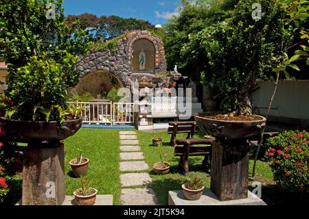 Grotto to our Lady of Lourdes, The Holy Name of Jesus Catholic Church, Balik Pulau, Penang, Malaysia, Asia Stock Photo