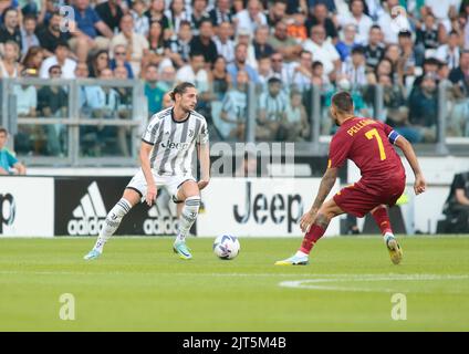 -25- during the Italian Serie A, football match between Juventus fc and As Roma, on August 27, 2022 at Allianz Stadium in Turin, Italy. Photo Nderim Kaceli Stock Photo