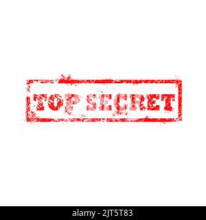 red top secret rubber stamp background vector illustration Stock Vector