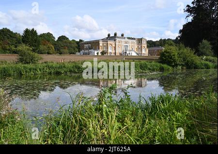 Waverley Abbey house, an English grade 2 listed Georgian Mansion. Stock Photo