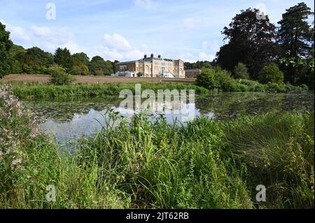 Waverley Abbey house, an English grade 2 listed Georgian Mansion. Stock Photo