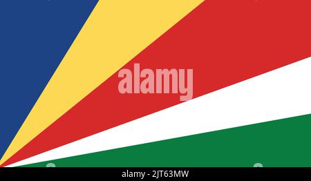 Seychelles National Flag - Vector Flag of Seychelles Stock Vector
