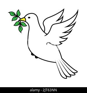 Dove vector icon - Dove of peace - vector illustration Stock Vector