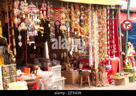 Deepavali Decorations, Market Stalls, Little India, Georgetown, Penang, Malaysia, Asia.  Deepavali or the Festival of Lights celebrates the Victory of Stock Photo