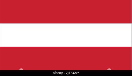 Austria National Flag - Vector Flag of Austria Stock Vector