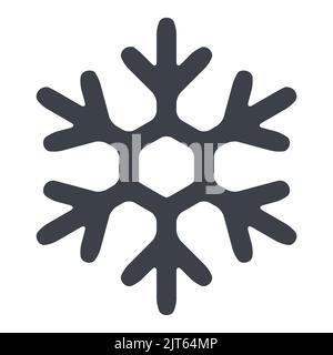 Frozen - Snow icon - snow fall Black vector icon Stock Vector