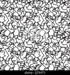 Broken lines abstract seamless pattern. Chaotic crossing zigzag polylines texture. Vector eps8 illustration. Stock Vector