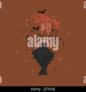 Hand drawn abstract vector graphic clipart illustrations,Halloween holiday costume party adult people characters collection set.Creepy Halloween Stock Vector