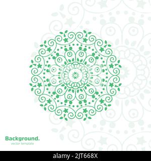 Flower Mandalas. Vintage decorative elements. Oriental pattern, vector illustration. Islam, Arabic, Indian, Turkish, Pakistan, Chinese, ottoman Stock Vector