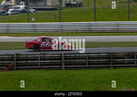 Static and Racing Images from the Us USA Auto show at Oulton Park Raceway Cheshire Including the Dukes of Hazard and Days Of Thunder Stock Photo