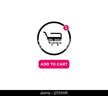 Shopping basket, online shopping, e-commerce add to cart logo design. Shopping business technology internet concept vector design and illustration. Stock Vector