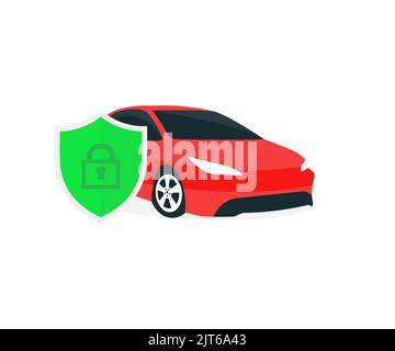 Car insurance policy, Shield, Security concept logo design. Car insurance concept vector design and illustration. Stock Vector