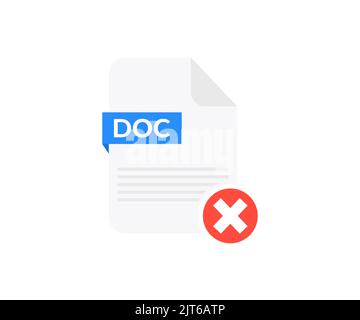 Error Document, folder,  Contract conditions, research approval logo design. Paper document page vector design and illustration. Stock Vector