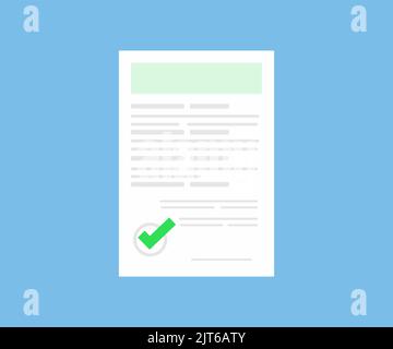 Document inspection or assessment evaluation logo design. Contract review, analysis, inspection of agreement contract, verification vector design. Stock Vector