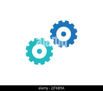 Gear icon, cog wheel, engine circle logo design. Gears mechanism and cog wheel on white background. Progress or construction concept vector design. Stock Vector