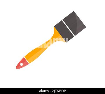 Hand tools vector. The wooden brush logo design. Concept creative design house interior. How to Paint Wooden Surface. Different clean paint brush. Stock Vector