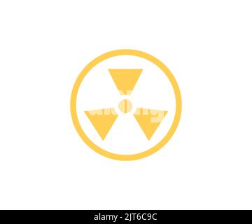 Danger yellow vector signs. Radiation sign, Biohazard sign, Toxic sign logo design. Symbol of radioactive threat alert vector design and illustration. Stock Vector