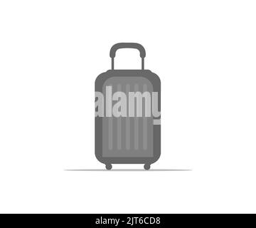 Luggage bag, Suitcases,  minimal style, Vacation concept logo design. Vacation, tourism and luggage symbol vector design and illustration. Stock Vector