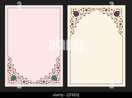 Old decorative silver frame Stock Vector