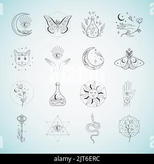 eyes logo elements vector illustrations Stock Vector