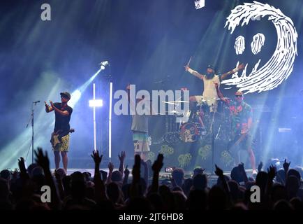 August 25, 2022, Portsmouth, Virginia, USA: PEPPER  brings  some island reggae  to t he Atlantic Union Bank Pavilion in Portsmouth, Virginia on 25 August 2022.. photo.Â© Jeff Moore (Credit Image: © Jeff Moore/ZUMA Press Wire) Stock Photo