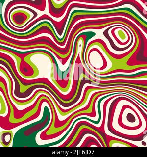Bright multicolored abstract stain texture design. Modern art of optical illusions. Background with flowing striped spots for poster, flyer, fabric Stock Vector
