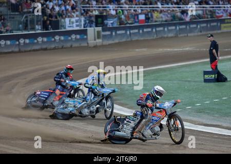 Wroclaw, Poland. August 27th 2022. Betard FIM Speedway GP of Poland at Olympic Stadium. Pictured:   #155 Mikkel Michelsen (DEN)  © Piotr Zajac/Alamy Live News Stock Photo