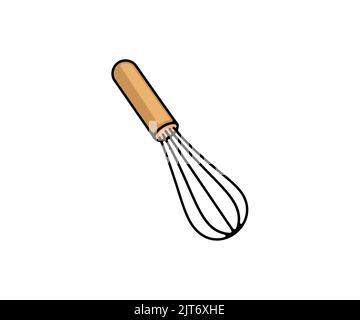 Whisk for mixing and whisking, beater mixer, whisker, logo design. Beater, bakery, pastry shop and cake shop, vector design and illustration Stock Vector