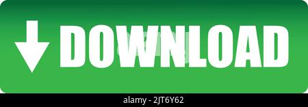 Download button in green color with an arrow icon Stock Vector