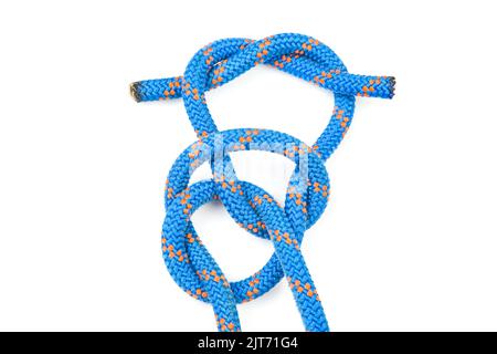 Durable Colored Rope For Climbing Equipment On A White Background Knot Of  Braided Cable Item For Tourism And Travel Stock Photo - Download Image Now  - iStock