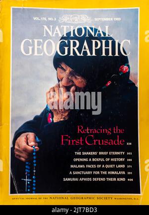 National Geographic magazine cover, September 1989 Stock Photo