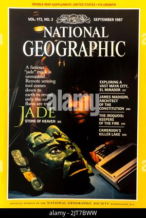 National Geographic magazine cover, September 1987 Stock Photo