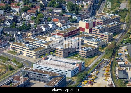 Aerial view, Hochschule Ruhr West - Campus Mülheim, Duisburger Straße, Broich, Mülheim an der Ruhr, Ruhrgebiet, Nordrhein-Westfalen, Germany, educatio Stock Photo