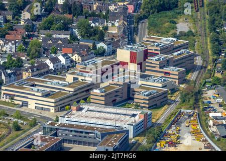 Aerial view, Hochschule Ruhr West - Campus Mülheim, Duisburger Straße, Broich, Mülheim an der Ruhr, Ruhrgebiet, Nordrhein-Westfalen, Germany, educatio Stock Photo