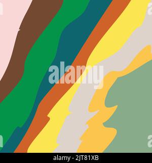 Bright abstract pattern in trendy shades. Background texture from colorful line in watercolor manner. Suitable for banner, label, wallpaper, poster, postcard. Copyspase. Isolate. Vector illustration Stock Vector