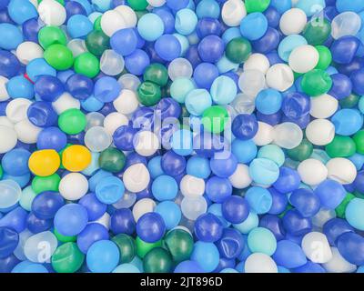 Plastic balls in a children's pool. ball pool. recreation and leisure area. children's playground. children's toy Stock Photo