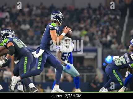 Seattle Seahawks quarterback Jacob Eason (17) during an NFL