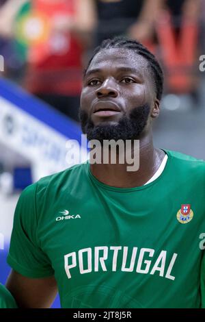 Odivelas, Portugal. 28th Aug, 2022. August 28, 2022. Odivelas, Portugal. Portugal's and Sacramento Kings Center Neemias Queta (88) in action during the game for FIBA Europe Cup (Group F), Portugal vs Cyprus Credit: Alexandre de Sousa/Alamy Live News Stock Photo