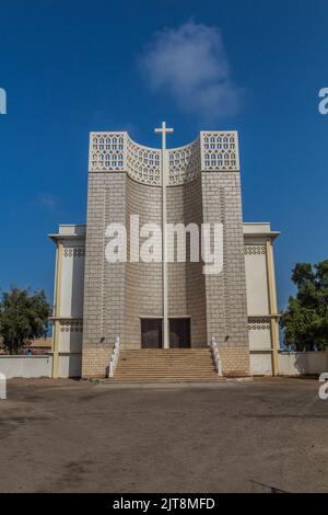 Cathedral of Our Lady of the Good Shepherd in Djibouti, capital of Djibouti. Stock Photo