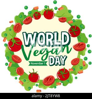 World Vegan Day Logo Concept illustration Stock Vector Image & Art - Alamy