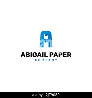 Creative Illustration modern A paper sign geometric logo design template. Vector format. Stock Vector