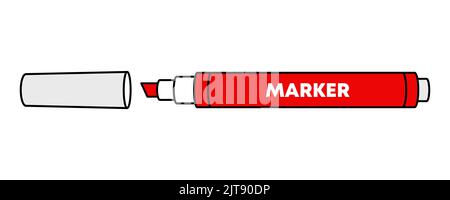 Marker Pen for Children and School Stock Vector - Illustration of