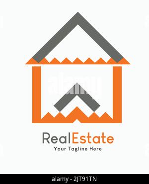 real estate logo construction logo house logo home logo vector design Stock Vector